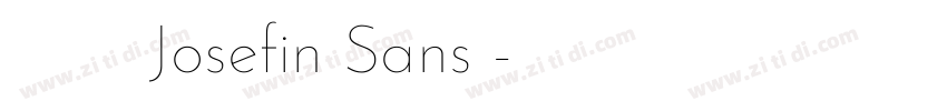 商用需购买授权Josefin Sans 字体转换
